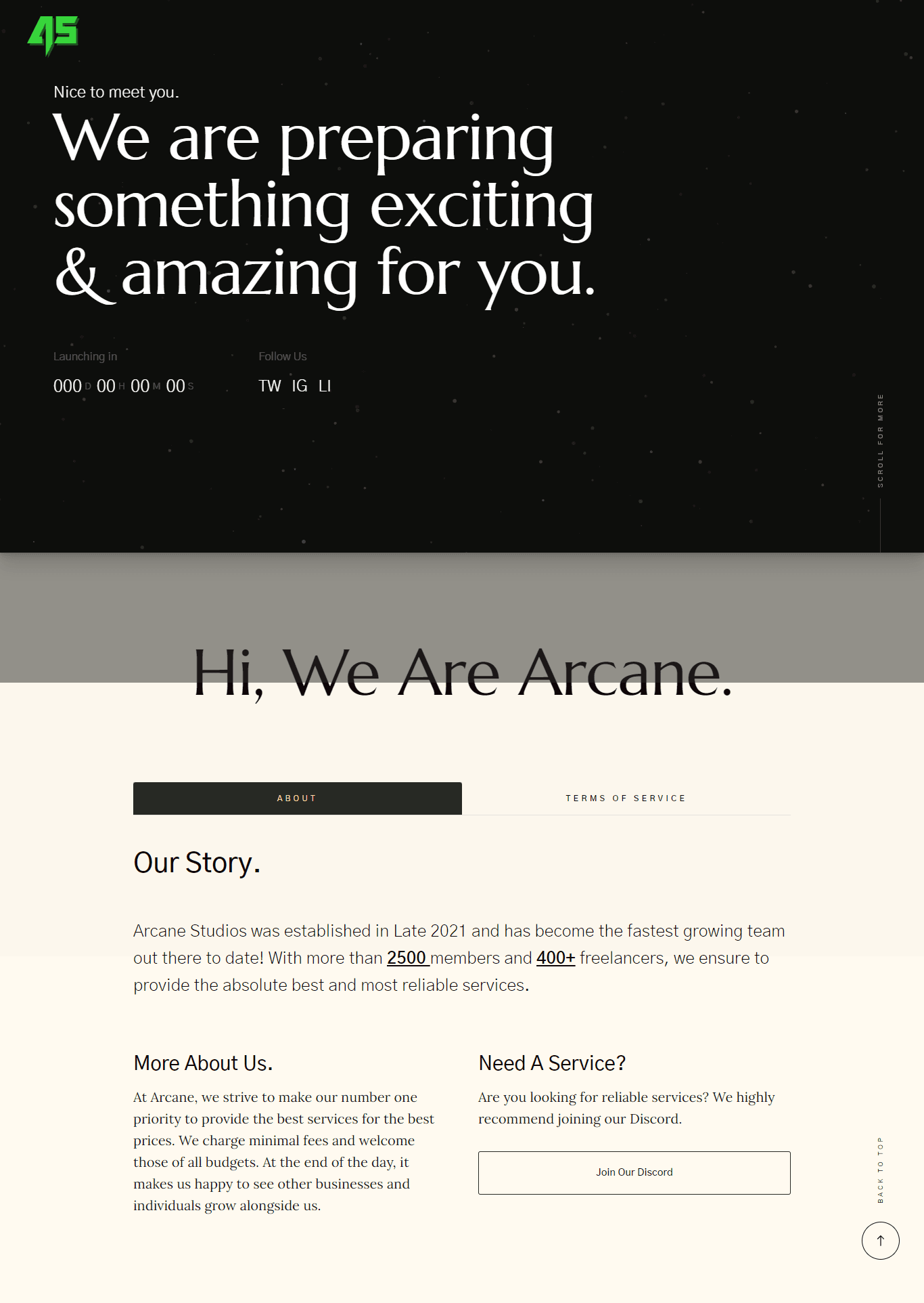 Arcane Studios full project view