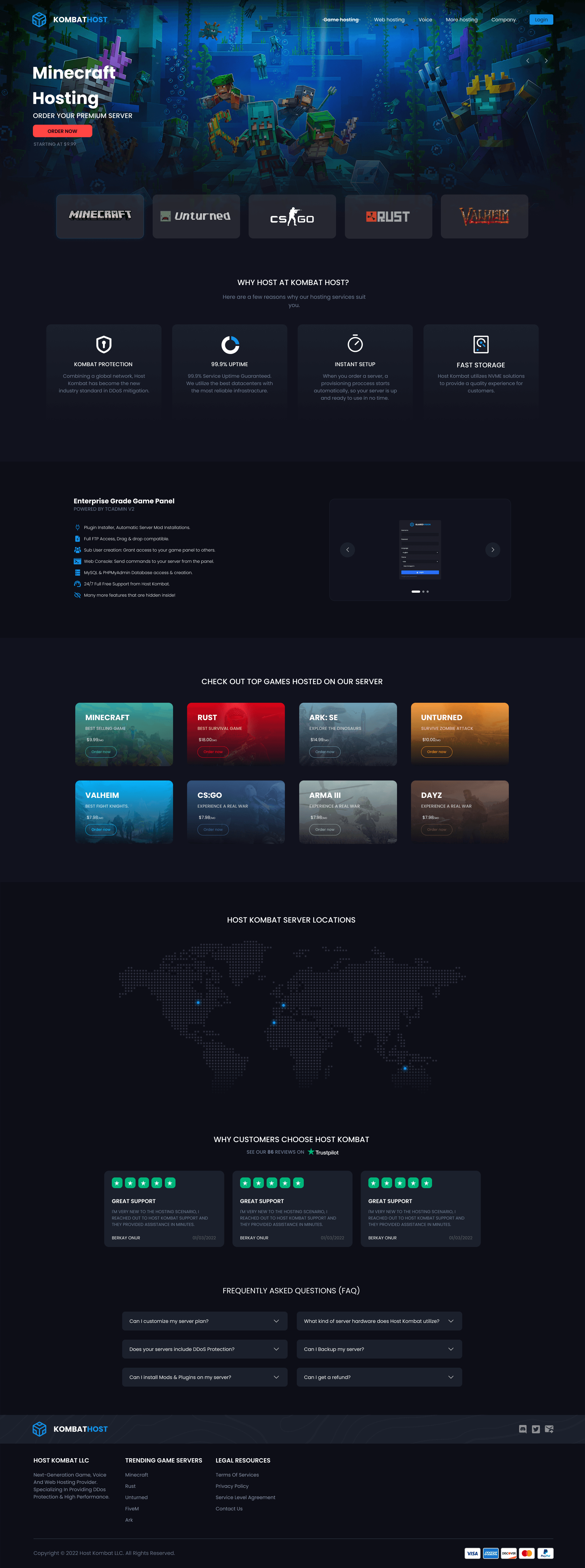 KombatHost full project view