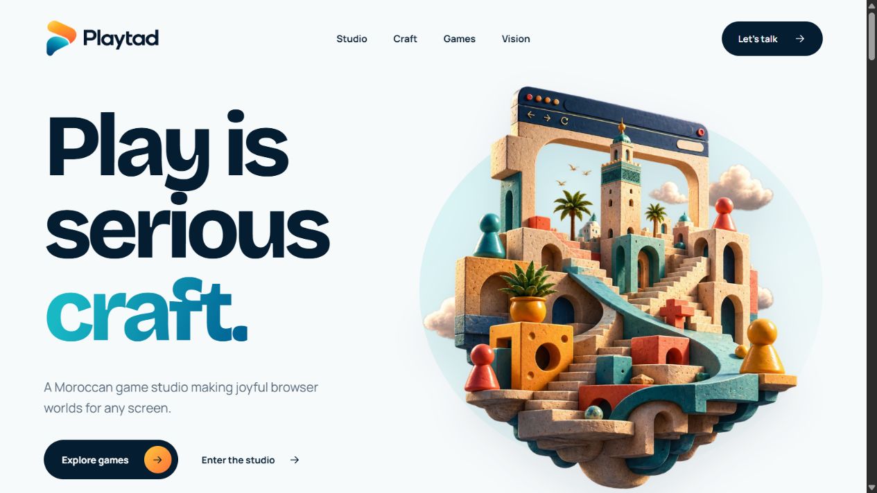 PlayTad — The live PlayTad website.